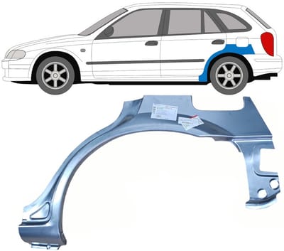 Reparatiepaneel achterspatbord voor Mazda 323F BJ 1998-2004 / Links
