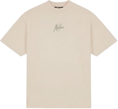 Malelions oversized striped signature t-shirt in de kleur bruin.