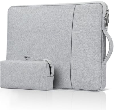 Dailygoods - 14 Inch Laptop Sleeve Case voor MacBook Pro M3/M2/M1 A2992 A2918 A2779 A2442 2023-2021 Chromebook Notebook 14", Waterdichte Laptophoes met Accessoires Tas, Grijs