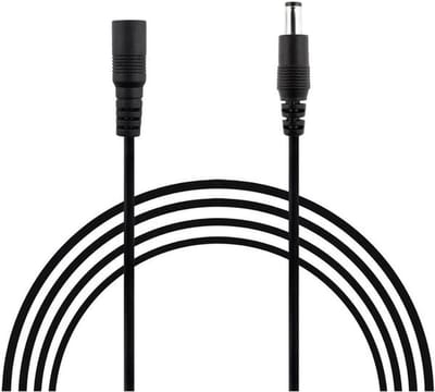 Verlengsnoer Stroomkabel - Adapter Kabel - Apparaten Aansluiten - Snelle Installatie - 5.5x2.1mm Connector - Zwart