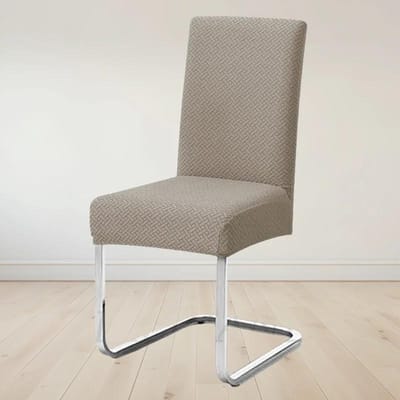Dikke Jacquard Rugleuning Stoelhoezen T-vormig Patroon Stoelzittinghoes Elastische Eetkamerstoelbeschermer Kantoor Restaurant Universeel 1-pc