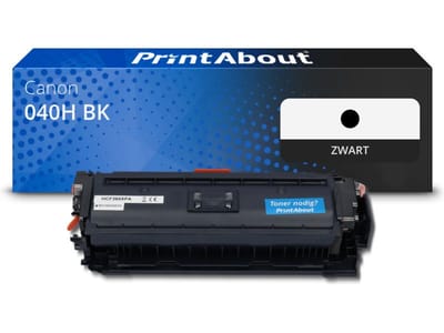 PrintAbout huismerk Toner 040H BK Zwart Hoge capaciteit Geschikt voor Canon