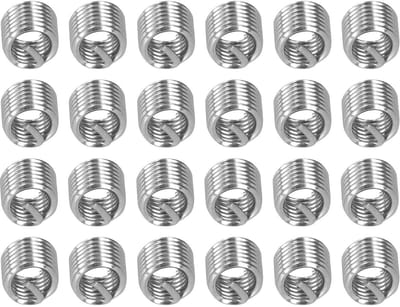 Dailygoods- Draadhulzen 100 Stuks - Roestvrijstalen Schroefdraadreparatie - M6 x 1 - Lengtes 9mm/12mm/18mm - Verbeterde Draadsterkte - Voor Diverse Materialen - Schroefdraadinzet