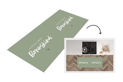 Keukenloper - Loper keuken - Quote - Bonuskind - Familie - Spreuken - 120x50 cm - Keukenloper vinyl