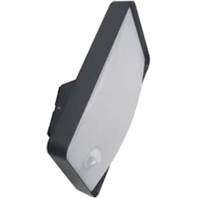 Inspire Buitenwandlamp Algoa - Antraciet - Koel Wit - 14w - Met Sensor