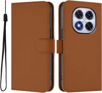 Coverup Hoesje - Geschikt voor Xiaomi Redmi Note 14 Pro 5G / Pro+ / Poco X7 Hoesje - Coverup Book Case - Bruin