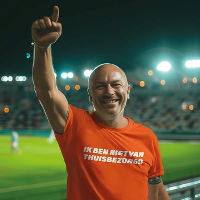 Oranje T-shirt EK WK Ik Ben Niet Van Thuisbezorgd - MAAT XS - Heren Feestkleding & Carnavalskleding