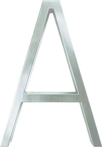 Huisnummer Teken - Adres Cijfer - Huis Entree - Waterdicht Duurzaam - 12 cm - Zilver