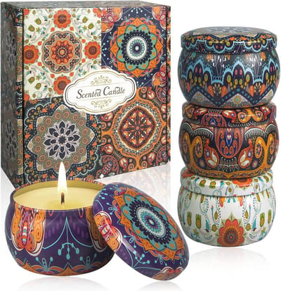 Aromatherapie Geurkaarsen - 6 Pack Natuurlijke Soja Wax Kaarsen voor Stress Relief