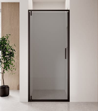 Badplaats Douchedeur Seattle 80 x 190 cm – Zwart Rookglas – Douchewand 6 mm Veiligheidsglas