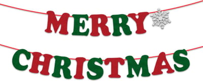 Q2P - Merry Christmas - Slinger - Kerstversiering - Kerstboom - Kerstdecoratie - Kerst Slingers - Versiering - Vlaggenlijn - decoratie – 200 cm