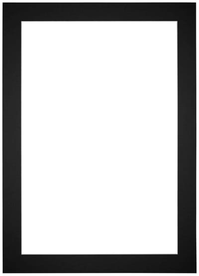 Passe-Partout Fotomaat 50x70 cm - Lijstmaat 59x84 cm - Zwart - Museumkarton - Fotolijst niet inbegrepen