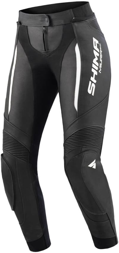 SHIMA Miura 2.0 Dames Zwart Wit Leren Motorbroek - Broek