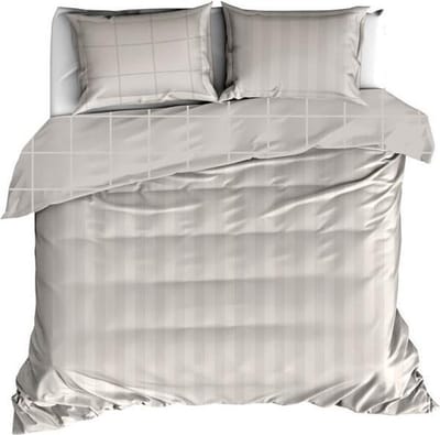 De Witte Lietaer Dekbedovertrek Katoen Satijn Zygo - Hotelmaat - 260 x 240 cm - Taupe