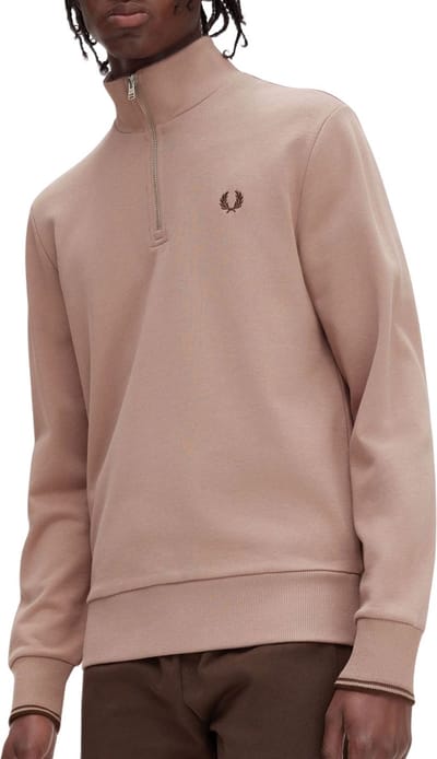 Fred Perry - Half Zip Sweatshirt - Roze Sweatshirt-M