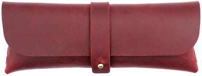 Leren Etui van Top-Grain Rundleer – Voor 20+ Pennen – Minimalistisch Design - Rood
