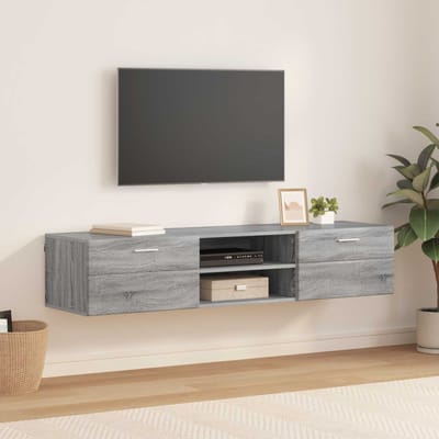 vidaXL - Houten - Kast - 150 - x - 39 - x - 30 - cm - Grijs - Sonoma - Bewerkt - hout
