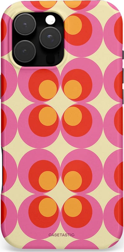 Casetastic Hoesje Geschikt voor Apple iPhone 16 Pro Max Magsafe - Stijlvolle Beschermende Duo-layer Case - Circle boogie