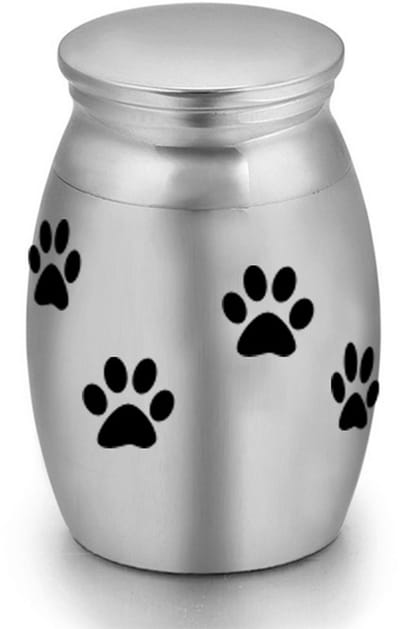 Elegante Mini Urn - 15 ML - 25*16mm - Urn - Mini Crematie Urn - As Urn - Voor Huisdieren, Honden, Katten of Menselijk As - Crematie As - Mini Urn - DOG PAW