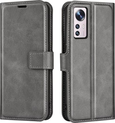 Coverup Hoesje - Geschikt voor Xiaomi 12 Lite Hoesje - Coverup Deluxe Book Case - Grijs
