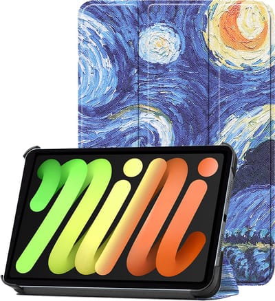 Hoesje - Geschikt voor Apple iPad Mini 7 (2024) - 8.3 inch - 7e Generatie - Dun & Stevig - Trifold Bookcase - Hard Cover - Hardcover Book Case - Tablet Hoes - Sterrenhemel