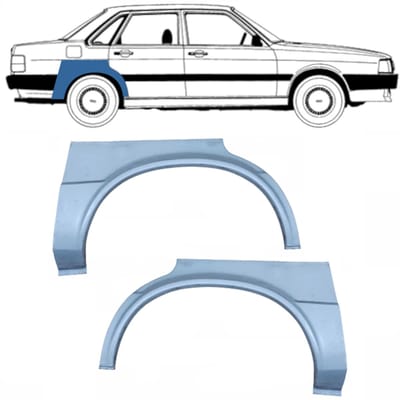 Reparatiepaneel achterspatbord voor Audi 80 B2 1978-1986 / Links + Rechts / Set