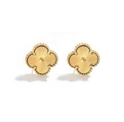 EHH BEAUTY - Goudkleurige klaver oorbellen - Clover oorbellen - stainless steel - Cadeau