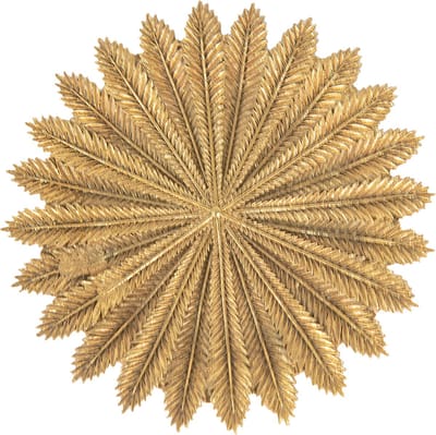 Clayre & Eef Decoratie schaal Ø 20x2 cm Goudkleurig Polyresin Takken
