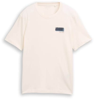 Tom Tailor - T-shirt met print - Maat XXL - Gardenia White