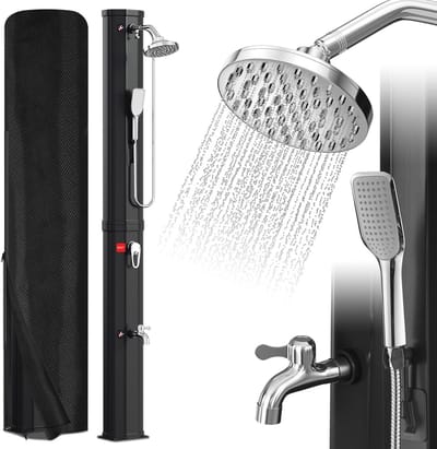Tuindouche met 360° Regendouchekop en Warm Water tot 60 °C - Zonnedouche 60 Liter