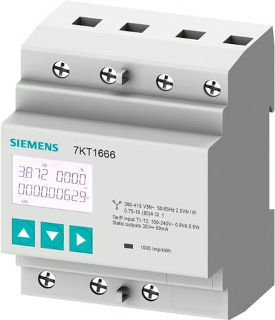 Siemens SENTRON 7KT16660EE000EE0 - Elektriciteitsmeter - 3-fase - 80A - MID - Modbus RTU/ASCII