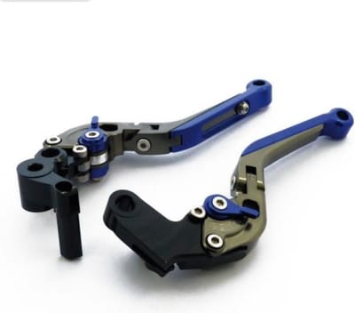rechter remhendel voor suzuki 750 gsxr 2011 tot 2014 titanium en blauw geanodiseerd nieuw