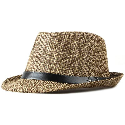 Lente- en Zomerhoeden Britse Mode Ademende Jazz Hoeden Mannen Net Hoeden Reis Strand Zonneklep Vrouwen. kaki