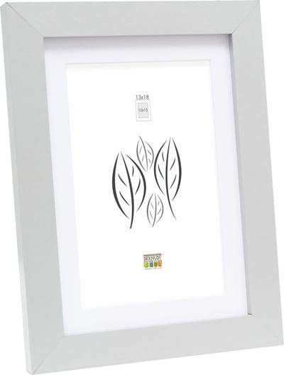 Deknudt Frames fotolijst - zilver met passe-partout - 10x15 / 13x18 cm