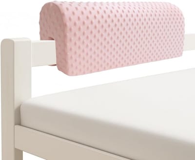 Bedrandbescherming Kinderbed - Bedhek bekleding - Valpreventie slapen - Verhoogde relinghoogte - 90 cm - Roze