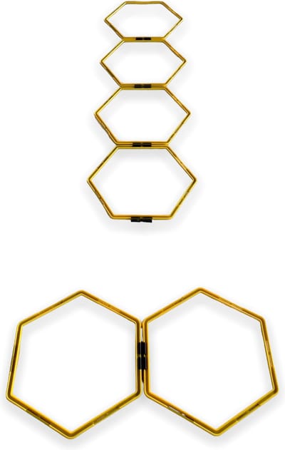 Coordinatieladder - Speedladder - Hexagonladder - Agility Ladder - Opvouwbaar - Sterk - Geel