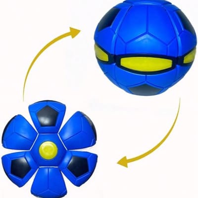 1 Pièce Jouet pour Animal de Compagnie Soucoupe Volante, Jouet Soucoupe Volante pour Chien, Convient aux Chiens Interactifs, Chats, Football, Jeux d'Extérieur, Jeux de Camping No lamp bleu