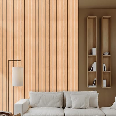 12 stuks 30 x 30 cm zelfklevende wandpanelen in houten lattenlook, tegelstickers voor keuken en badkamer, afneembare pvc-wandpanelen, metro wandtegels, decoratieve wandbekleding