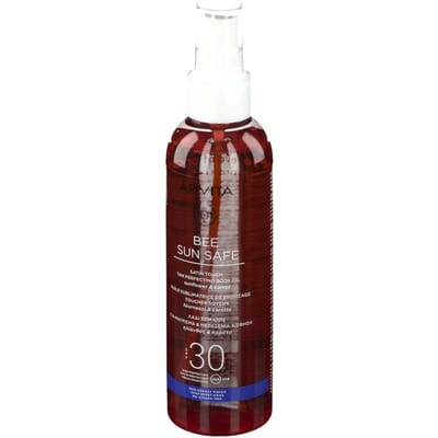 Apivita Bee Sun Safe Satin Touch Tan Perfection Body Oil Sunflower & Carrot SPF30 200 Olie