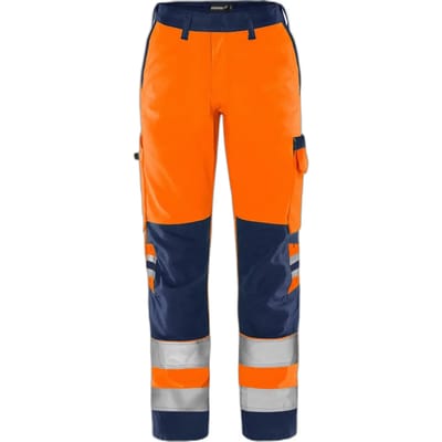Hoog zichtbaarheid werkbroek klasse 2 dames Fristads Green 2642 GPLU