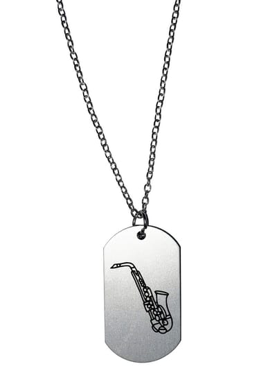 Akyol - saxofoon ketting - Saxofoon - cadeau muziekliefhebber - leuk cadeau voor je vriend om te geven - verjaardag muzikant