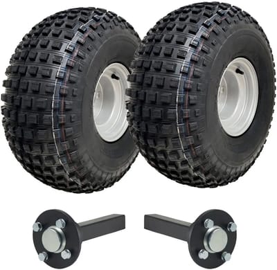 22x11.00-8 Noppenbanden voor ATV/quad-aanhangwagen: wielen en assen, geschikt voor de openbare weg, draagvermogen 310 kg