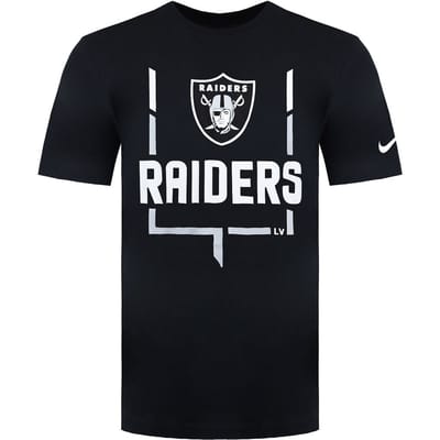 Nike NFL Las Vegas Raiders Legend Goal Post Heren Zwart T-Shirt