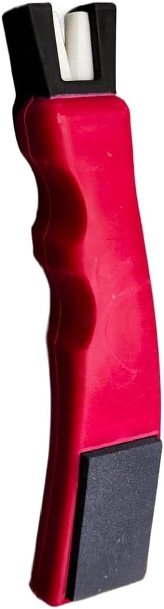 Schaatsslijper - Slijpuitrusting - Schaatsen Onderhoud - Dubbelzijdig Ontwerp - 13.5 cm - Rood