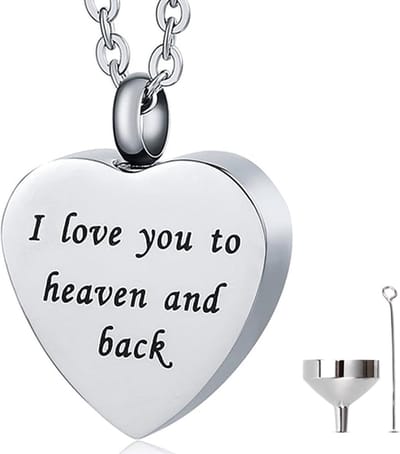 Luxe Ashanger - met Ketting (55 cm) - Voor As, Haren of Parfum - Assieraad - As Ketting - Gedenksieraad - Urn - As Hanger - Incl. As vuller en Opbergzakje - Heaven and Back