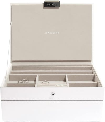 STACKERS WHITE - Sieradendoos - Juwelendoos - Sieradenhouder - Sieraden Organizer - 2-set