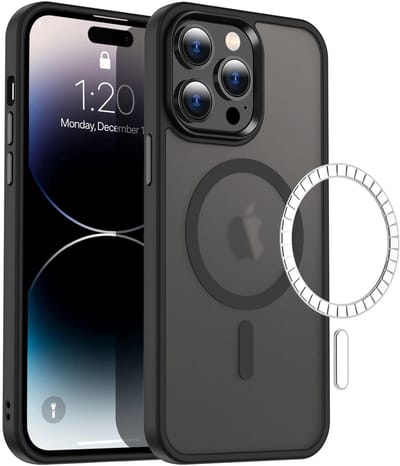 Casify Matte Hoesje geschikt voor MagSafe iPhone 12 Pro Max Hoesje - Mat Zwart
