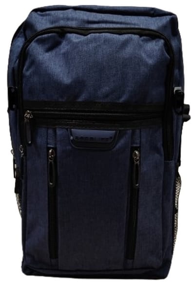 Rugtas- Rugzak-Reistas- Under Seat tas- Past onder een vliegtuigstoel-40x25x20 cm. Slechts 475 gram-Weekendtas met 4 vakken- Blauw