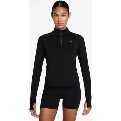 Nike Dri-FIT hardlooptop met korte rits voor dames Tempo - Zwart- Dames, Zwart XS