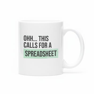 Ohh This Calls For A Spreadsheet Mok 330 ml – Grappige Kantoor Koffiemok – Cadeau voor Accountant & Excel Fans